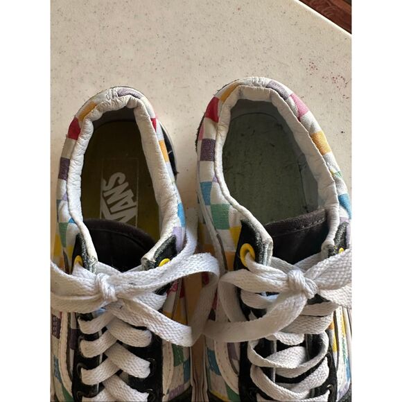 Vans Unisex Old Skool Rainbow Checkerboard Sneaker Shoes Size Womens 6.5 Mens 5 - Picture 3 of 8